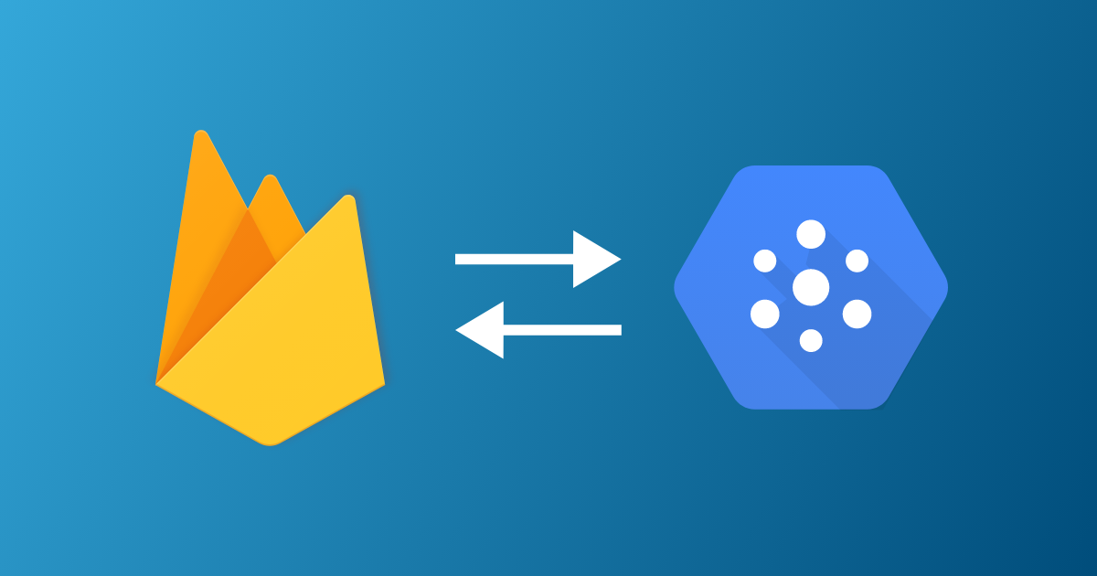 Firebase Functions and Google Pubsub logos